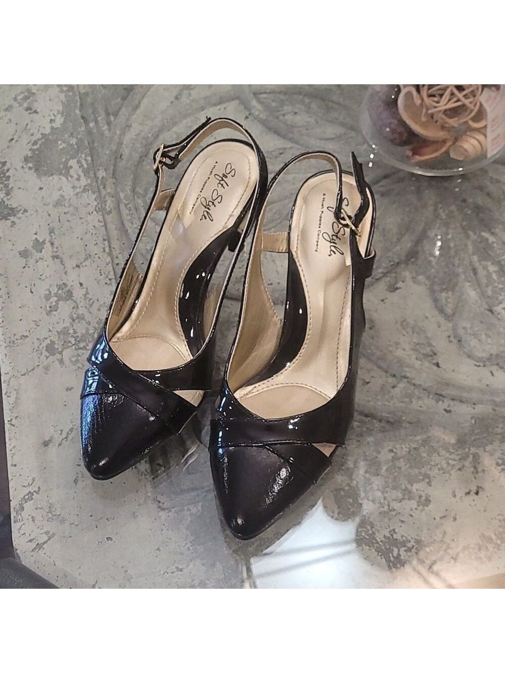 Soft STYLE BY HUSH PUPPIES SLING BACK HEELS LIKE NEW